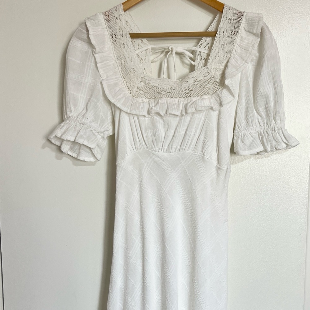 Free People Now And Forever Midi Dress Ivory NWOT - Picture 8 of 16